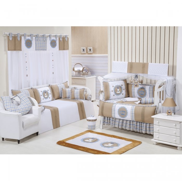 Quarto Completo Sem Kit Bicama Linha Conforto Coleção Príncipe Urso Leticia Enxovais Leticia